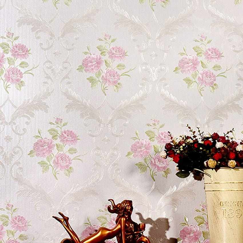 Gulungan Kertas Dinding Bunga Timbul Gaya Eropa, Bunga Pedesaan wallpaper ponsel HD