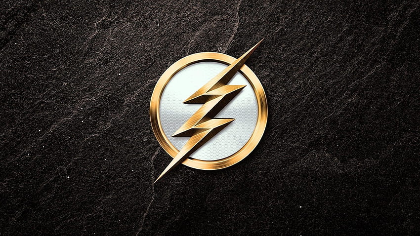 Flash-Symbol Schwarzweiß Seite 1, schwarzes Flash-Logo HD-Hintergrundbild