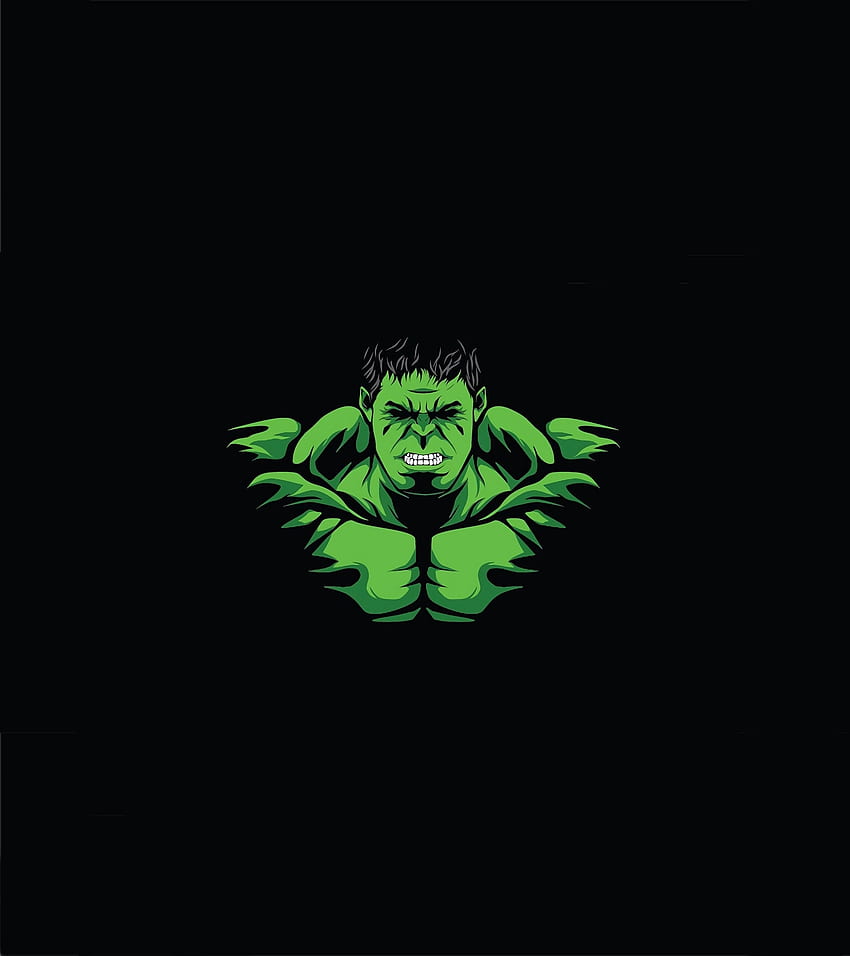 Hulk, pria hijau pemarah, minimal wallpaper ponsel HD