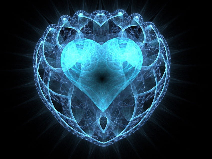 Crystal heart, hearts, love HD wallpaper