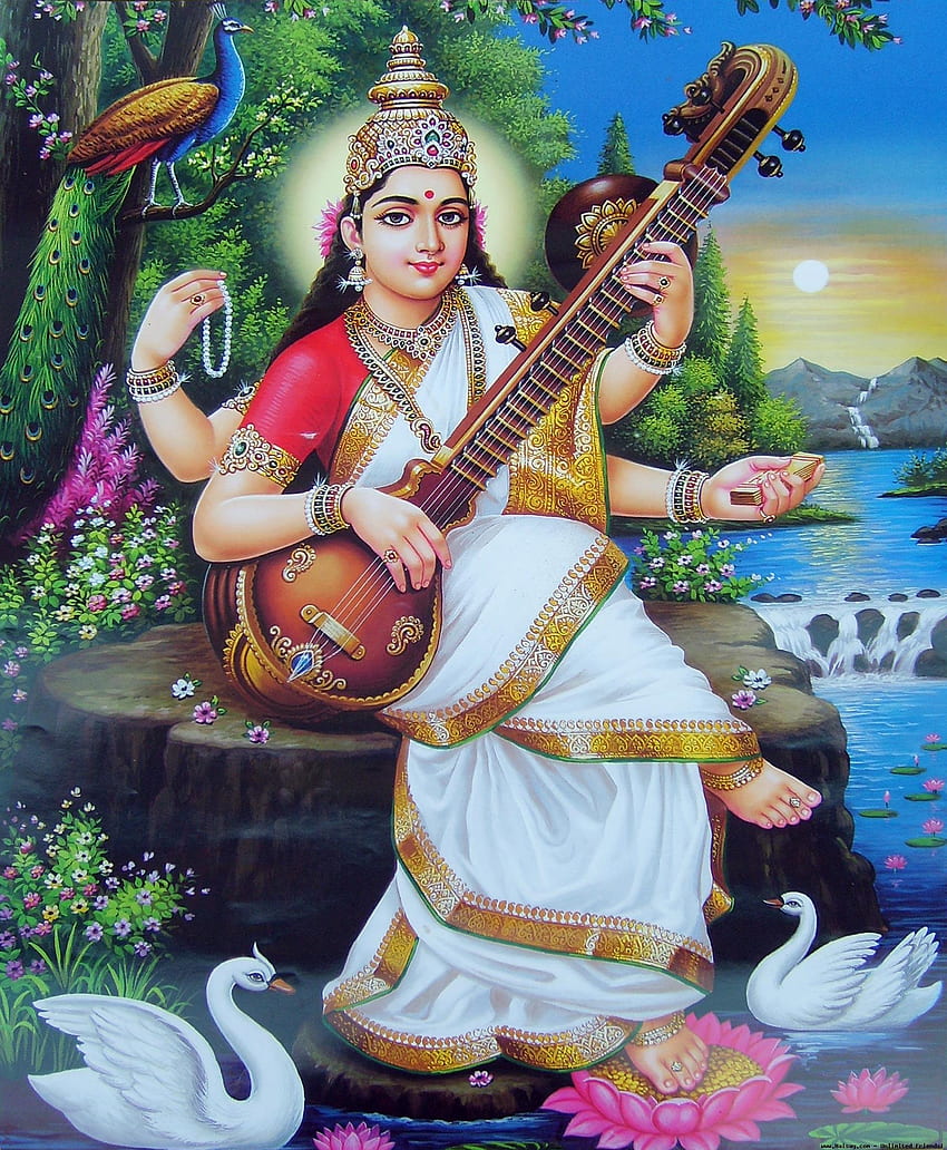 Hohe Qualität und der Göttin Saraswati, Lord Saraswati HD-Handy-Hintergrundbild