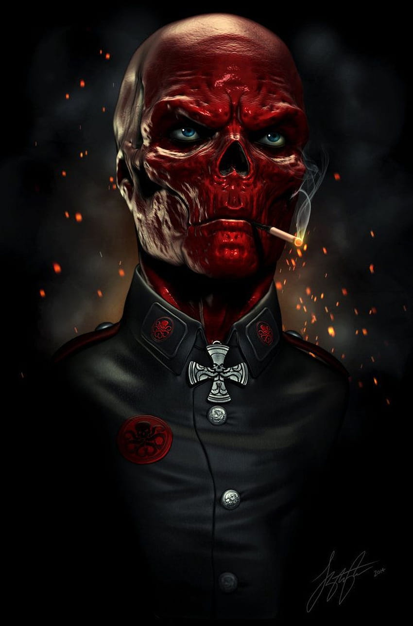 Red Skull- Трябва да направя едно признание. Гледах само първия, Red Skull Marvel HD тапет за телефон