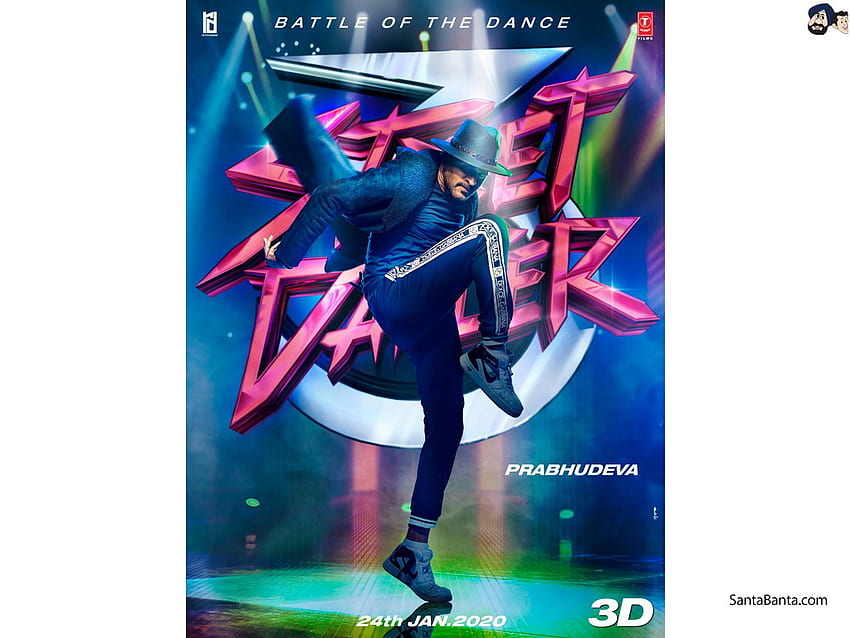 Prabhu Deva dalam poster film tari Bollywood `Street Dancer` (Rilis 24 Januari 2020) Wallpaper HD