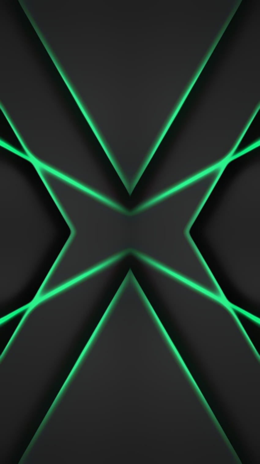 Garis-garis hijau hitam, garis-garis, 3d, amoled, neon, desain, geometris, lapisan, oled, berkilau, abstrak wallpaper ponsel HD