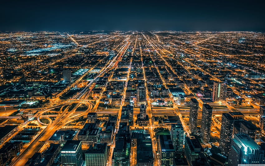 Metropolis at Night ❤ for • Wide, Urban Design HD wallpaper