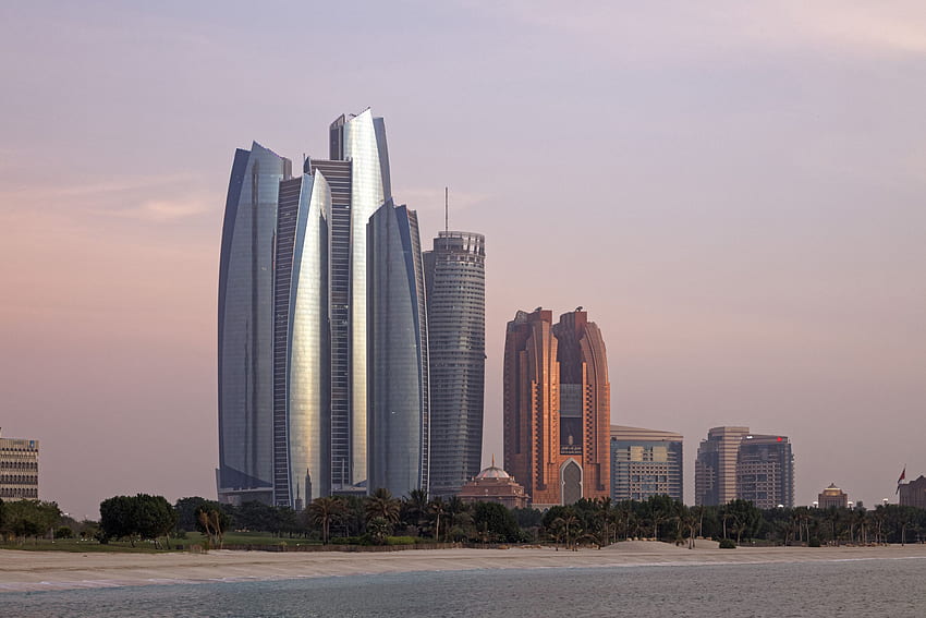 Etihad Towers Abu Dhabi, United Arab Emirates HD wallpaper