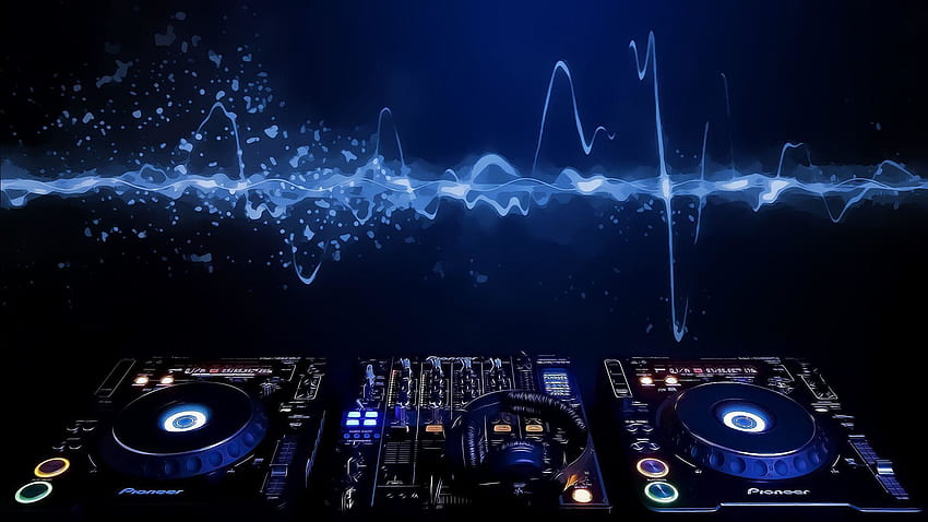 DJ - , fundo de DJ no morcego, DJ azul papel de parede HD