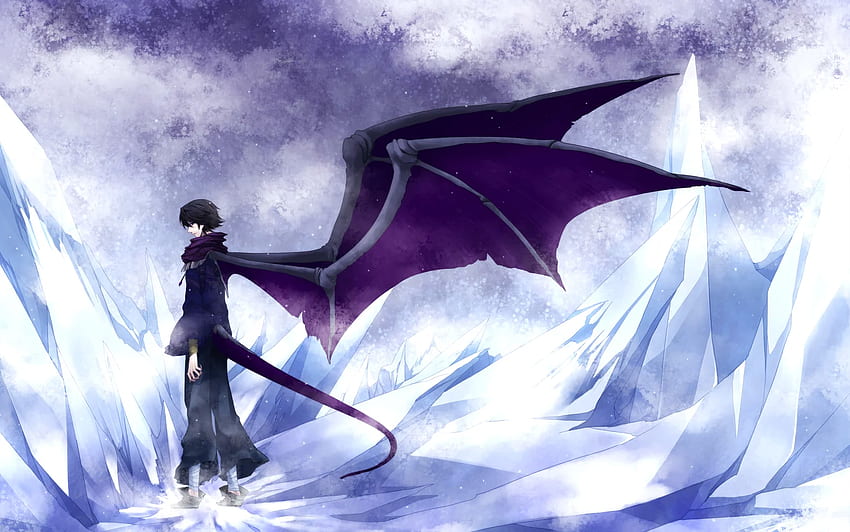 all male demon male tail tokikane mikan wings Anime , Devil Boy Anime HD wallpaper