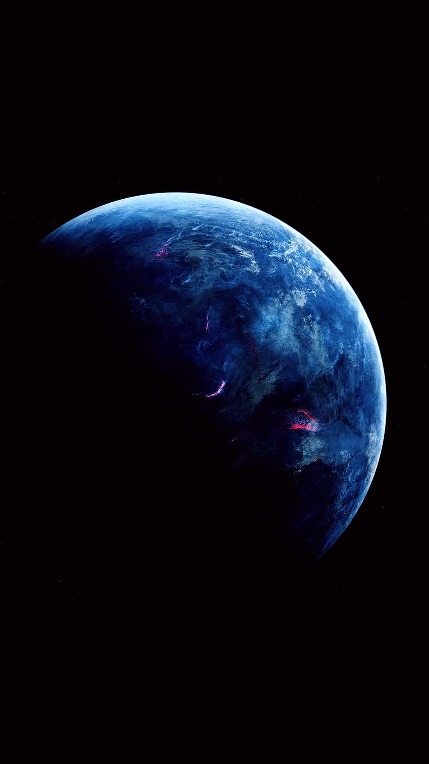 Amoled 행성, 지구 AMOLED HD 전화 배경 화면