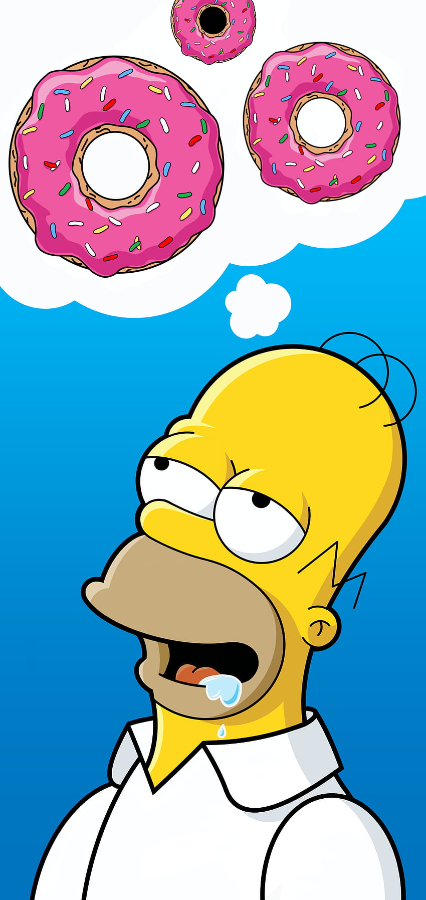 Homer Simpson Dreams of Donuts by ranurr 갤럭시 노트 10 HD 전화 배경 화면