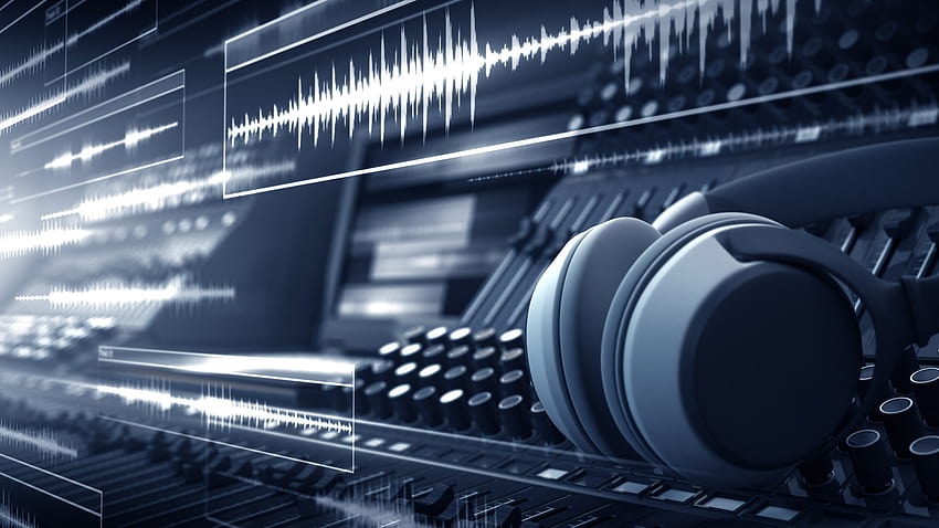 Sound Waveforms And Experimental Music Studio - รอยัลตี้ มิวสิค สตูดิโอ - วอลล์เปเปอร์ HD