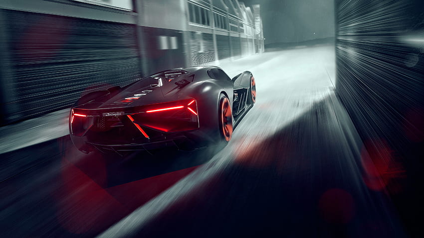 Trasero, luz trasera, Lamborghini Terzo Millennio fondo de pantalla