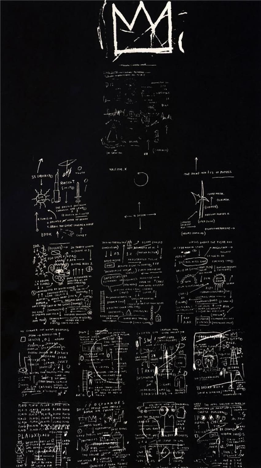 Private Seite. Basquiat-Kunst, Jean Michel Basquiat, Basquiat, Basquiat-Krone HD-Handy-Hintergrundbild