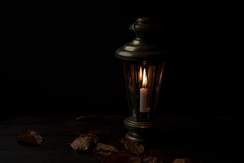 Night, Dark, Lamp, Candle HD wallpaper