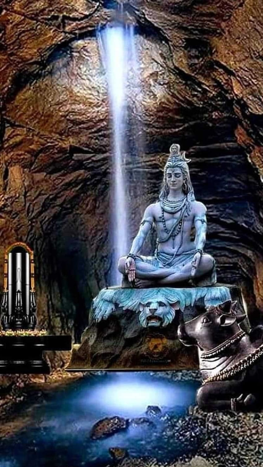 Shiva , Cave, Background HD phone wallpaper