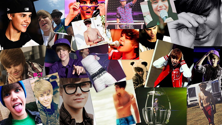 Justin Bieber - Justin Bieber, Kolase Justin Bieber Wallpaper HD