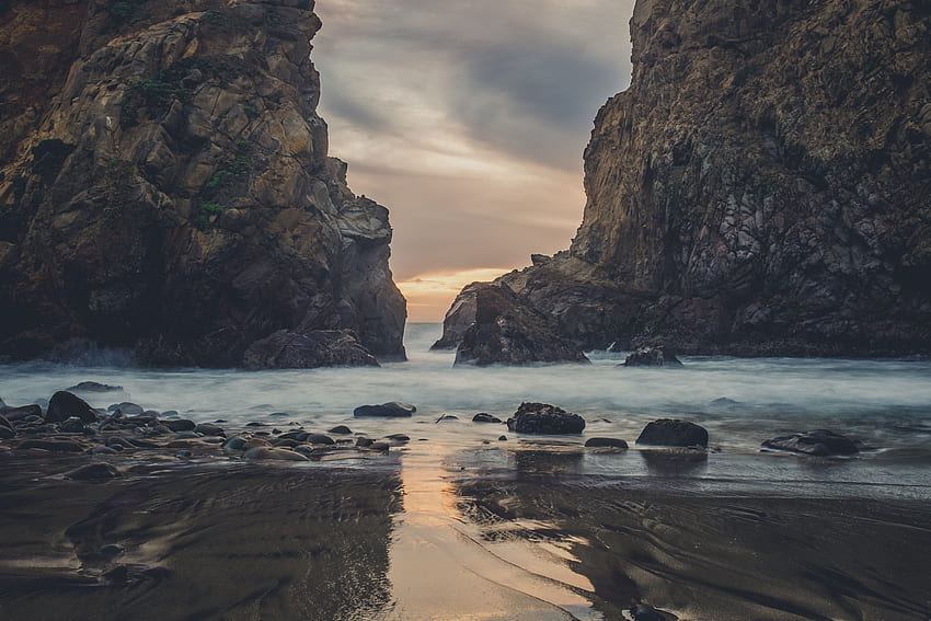 Natur, Steine, Felsen, Ufer, Ufer, Ozean, Brandung HD-Hintergrundbild