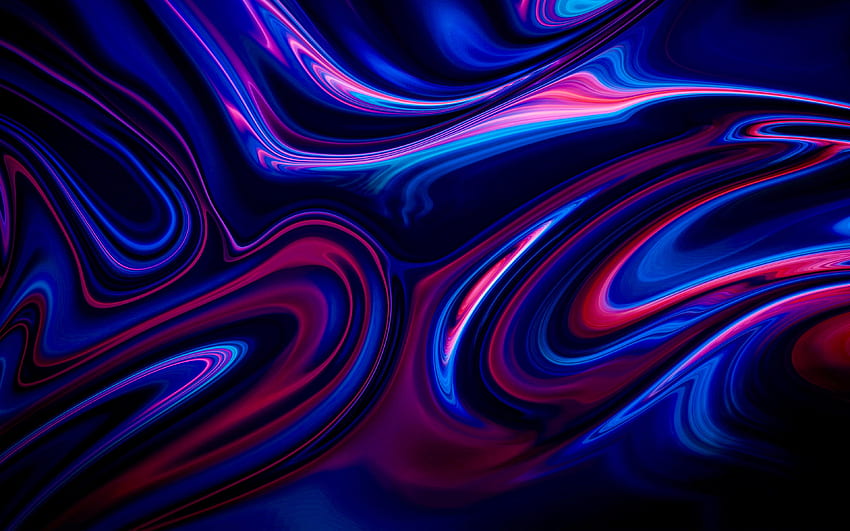 Blue & Purple Abstract Liquid () : R , Cool Purple and Blue HD wallpaper