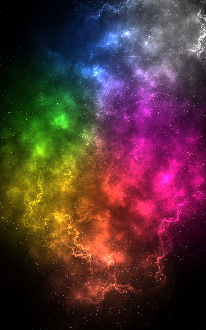 Abstrato, Relâmpago, Multicolorido, Motley, Flash, Nebulosa, Espaço, Cósmico, Energia, Surtos Papel de parede de celular HD