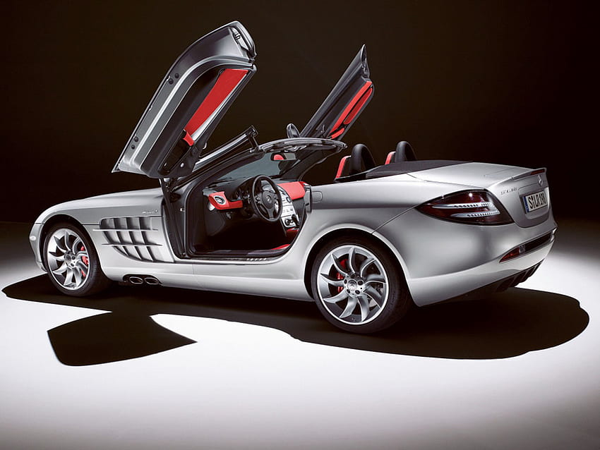 Mercedes-Benz_SLR_McLaren, open, slr, doors, mclaren HD wallpaper