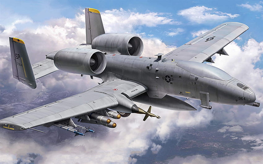 A10 Thunderbolt II UAV, дрон, ВВС на САЩ, DARPA A-10 UCAS проект, боен самолет, САЩ HD тапет