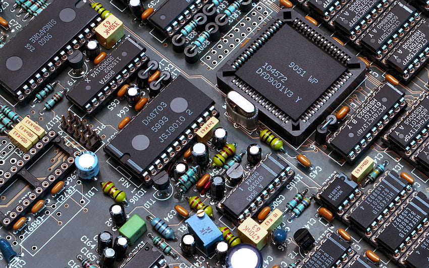 Placa de circuito impreso, circuito simple fondo de pantalla