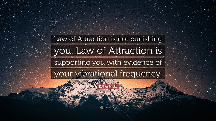 Esther Hicks Quote: “Law of Attraction is not punishing you. Law HD wallpaper