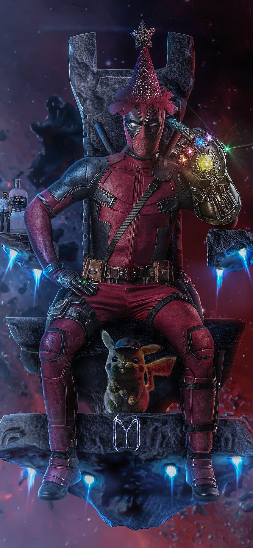 Deadpool Thanos Infinity Gauntlet iPhone XS, iPhone 10 HD phone wallpaper