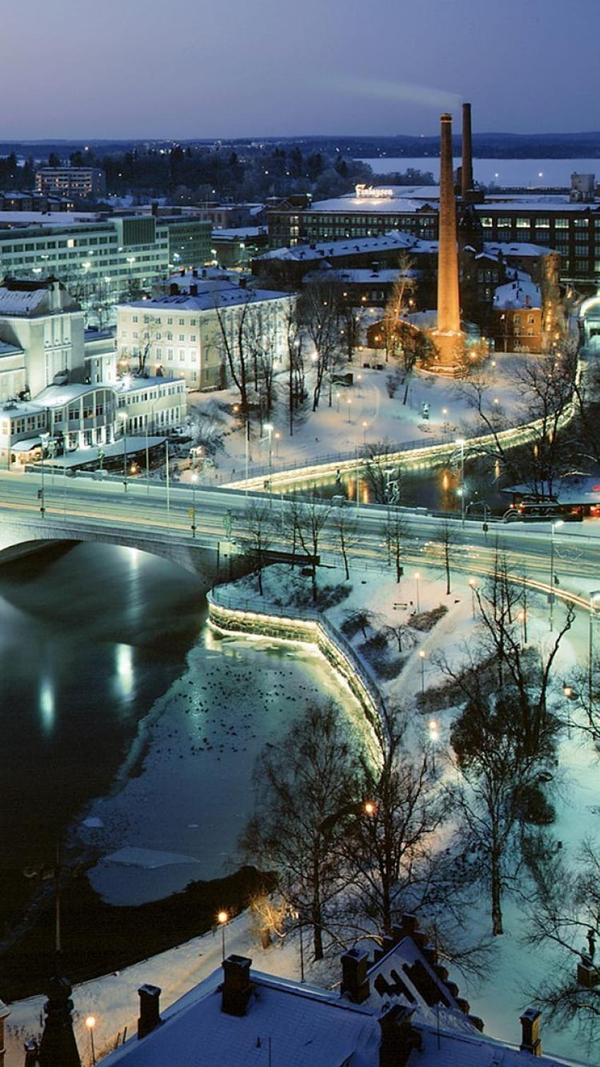 Città urbane della Finlandia della neve, Helsinki Finlandia Sfondo del telefono HD
