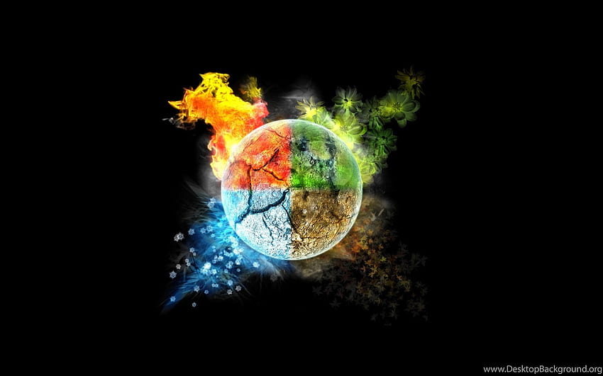 The Four Elements Background, 4 Elements HD wallpaper