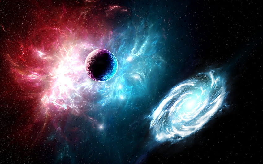 Telescópio, universo, estrelas, nebulosa Papéis de Parede HD-Hintergrundbild