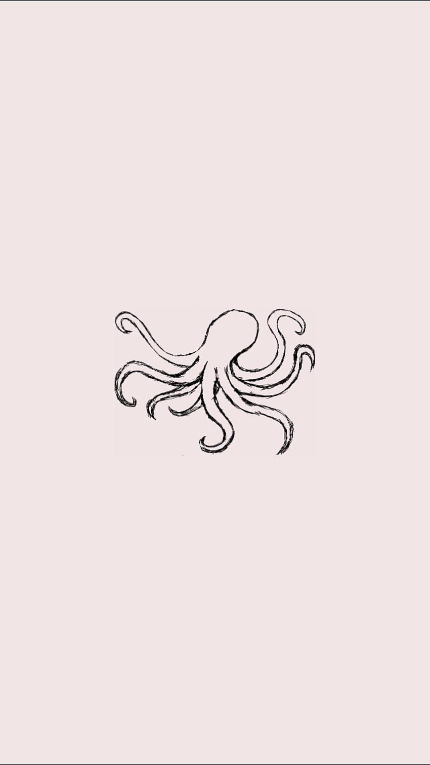 bubba on lockscreens. Octopus , Line art drawings, Minimalist, Octopus Minimalistic HD phone wallpaper