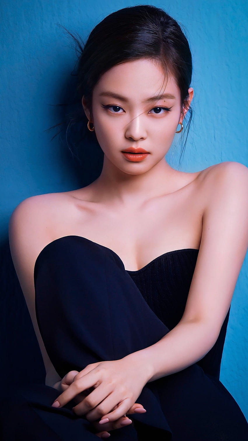 Jennie, schwarzrosa, koreanische Sängerin HD-Handy-Hintergrundbild