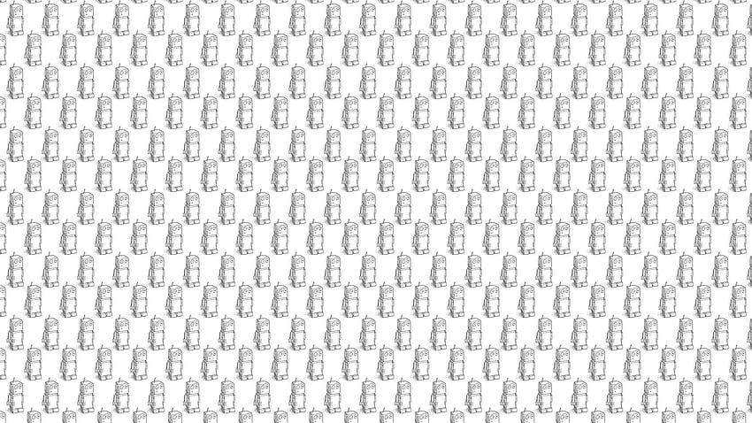 Sketch Robots, Robot Pattern HD wallpaper
