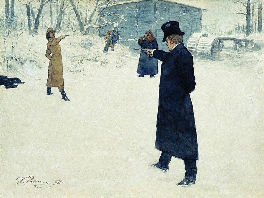 My - Artistic : Repin - Duel Between Eugene Onegin and Vladimir Lensky, Ilya Repin HD wallpaper
