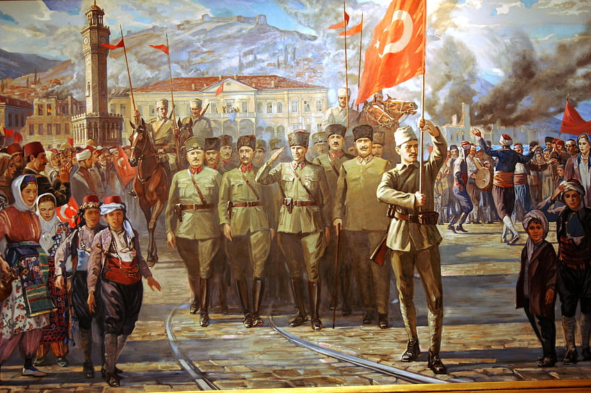 soldados, obras de arte, Turquía, ejército, Ata, Ataturk, turco, bandera turca fondo de pantalla