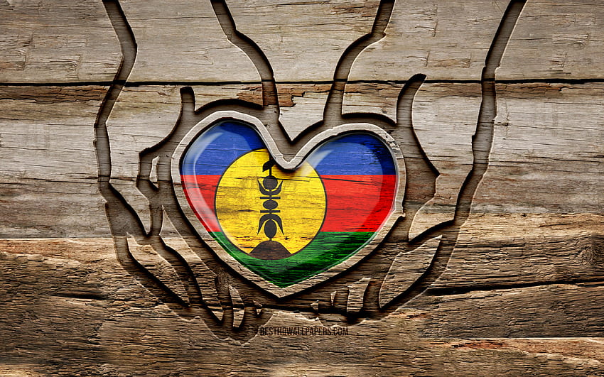 I love New Caledonia, , wooden carving hands, Day of New Caledonia, New Caledonia flag, Flag of New Caledonia, Take care New Caledonia, wood carving, Oceanian countries, New Caledonia HD wallpaper