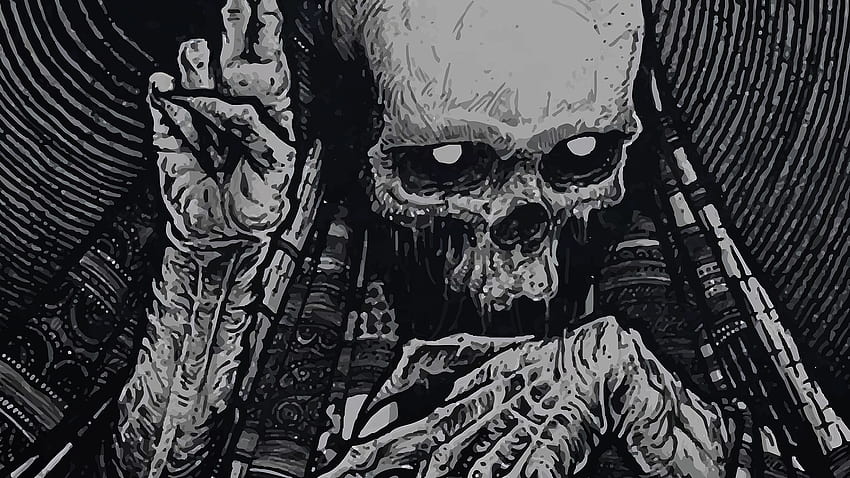 dark fantast scheletro teschio occulto horror raccapricciante spettrale spaventoso halloween Sfondo HD
