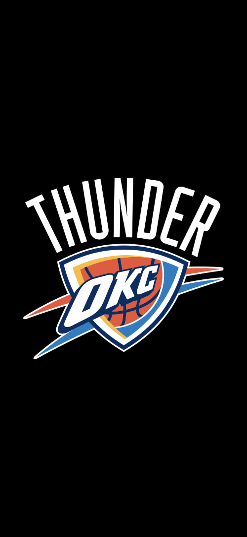 OKC Thunder iPhone tło Oklahoma City. Okc grzmot, grzmot, nba, grzmot Logo Tapeta na telefon HD