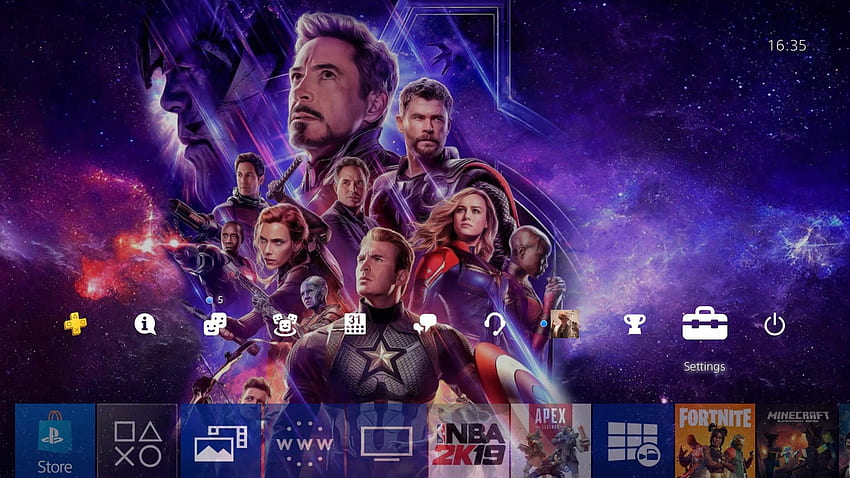 Avengers Endgame PS4 Custom Theme - (Link And Instructions In Comments) : R Marvelstudios, Marvel PS4 HD wallpaper