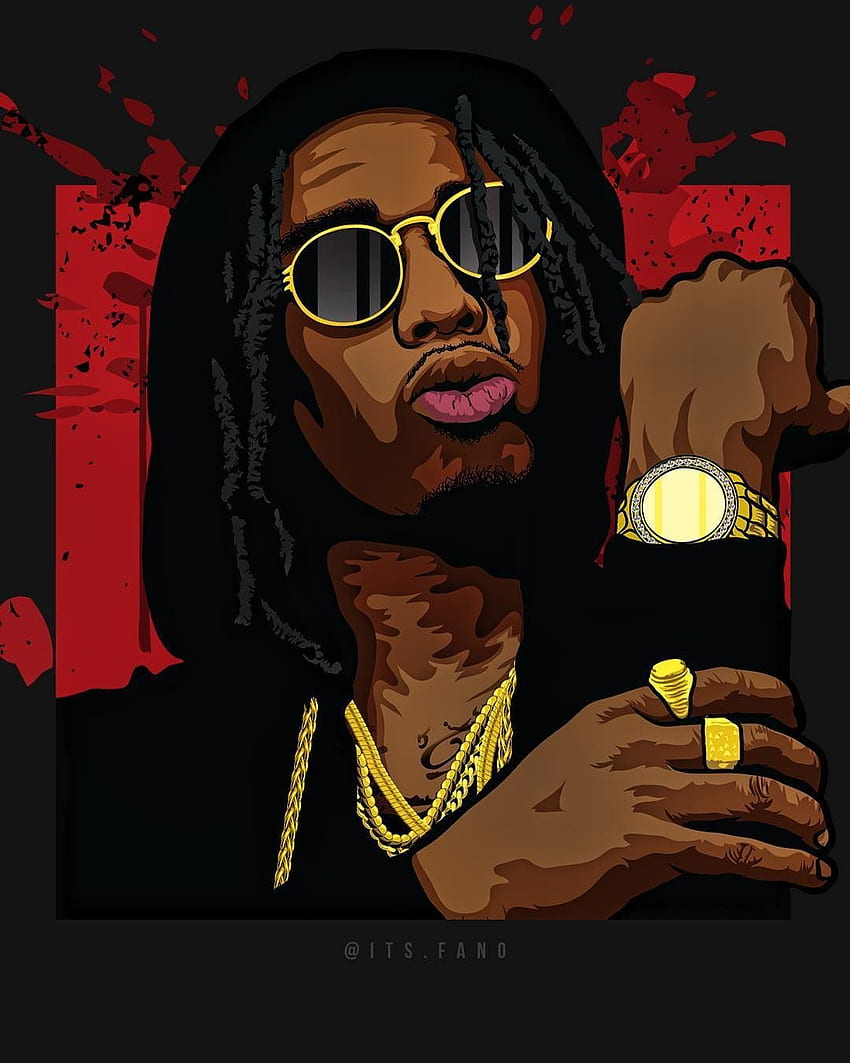 quavo migos art. BAD GUYS. Hip hop, and Cartoon, Dope Rapper iPhone HD phone wallpaper