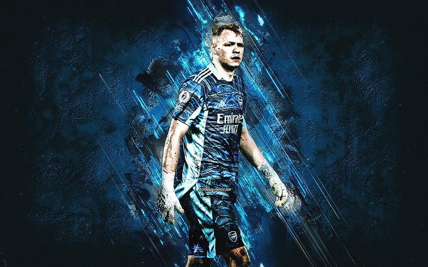 Aaron Ramsdale, Arsenal FC, English footballer, goalkeeper, red stone background, soccer, Premier League, England for with resolution . High Quality HD wallpaper