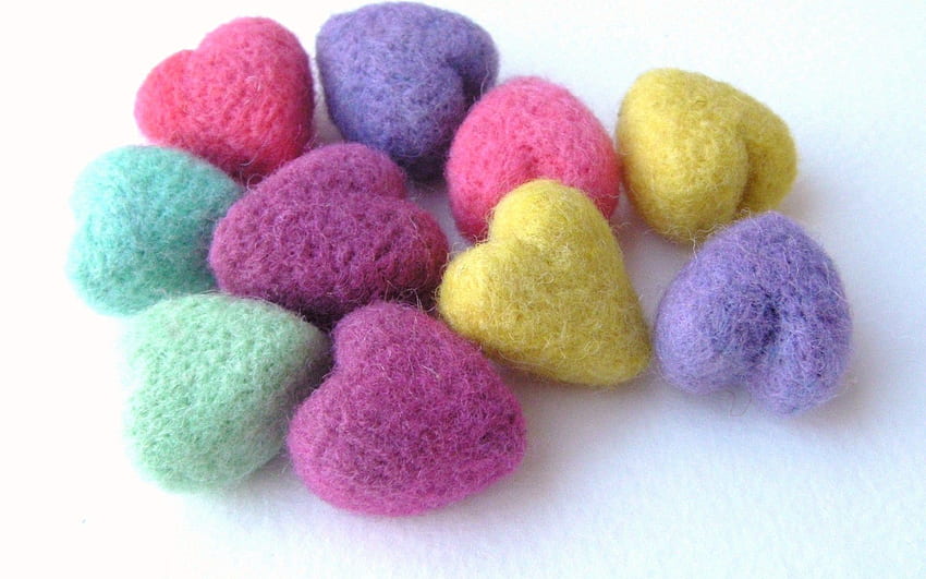 Hearts, Love, Multicolored, Motley, Form, Thread, Balls, Tangles HD  wallpaper | Pxfuel