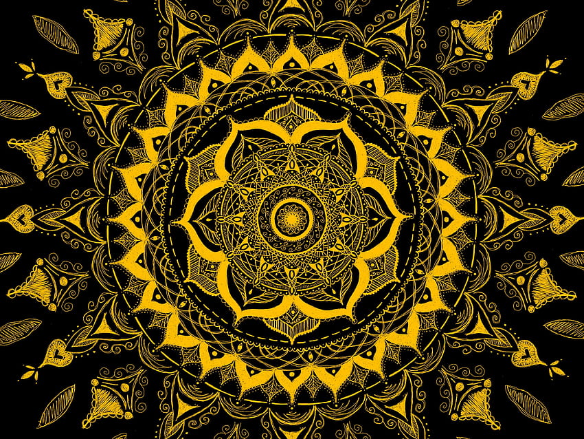 Mandala, motif de fleurs, abstraction Fond d'écran HD
