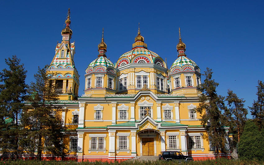 Kazakhstan, Asia, Zenkov Cathedral In Almaty HD wallpaper