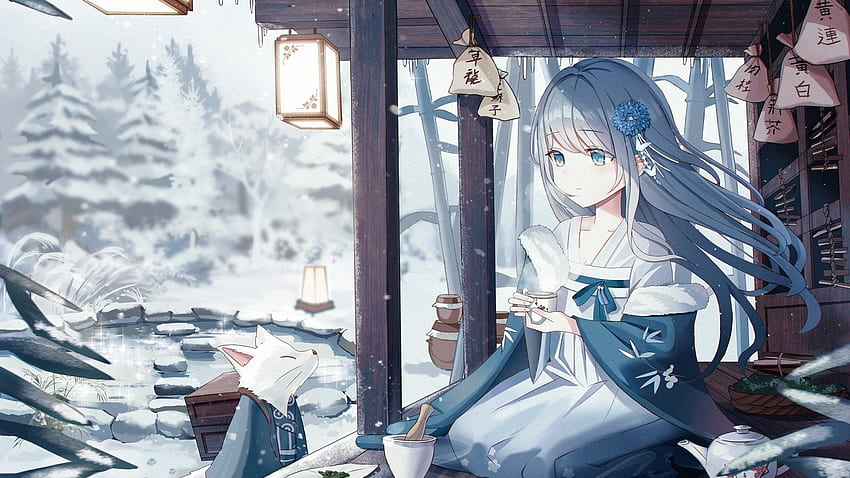Anime de nieve - Anime, chica de anime de invierno fondo de pantalla |  Pxfuel