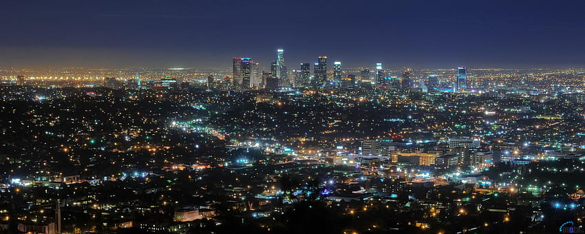 Los Angeles by night 2560 x 1024 Dual Monitor [] for your , Mobile & Tablet. Explore Los Angeles . Los Angeles Angels, California Dual Monitor HD wallpaper