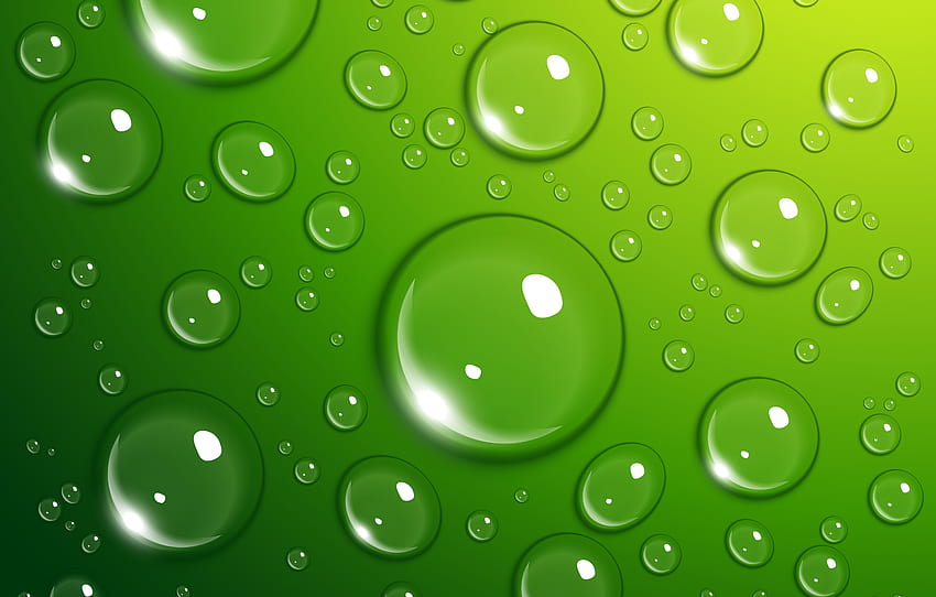 Bulle d'eau - Fond vert avec des bulles - & Contexte Fond d'écran HD