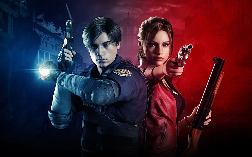 Claire Redfield Leon Resident Evil 2, Remake Resident Evil 2 Tapeta HD