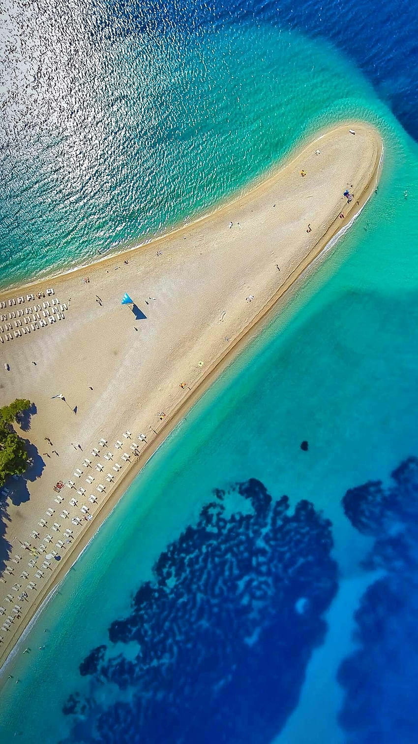 Golden Horn Beach, Croatia HD phone wallpaper